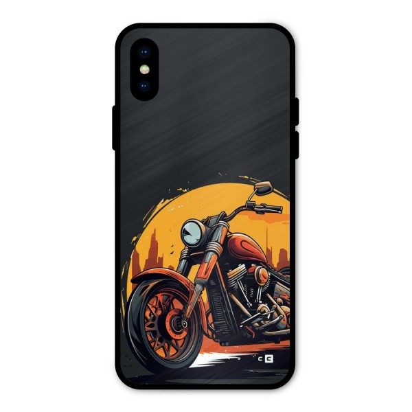 Extreme Cruiser Bike Metal Back Case for iPhone XS
