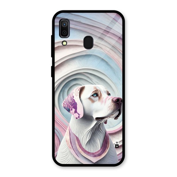 Eye Dog illustration Glass Back Case for Galaxy A30