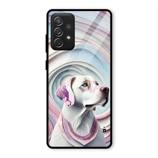 Eye Dog illustration Glass Back Case for Galaxy A72