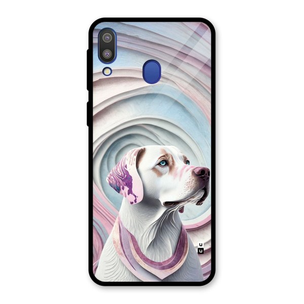 Eye Dog illustration Glass Back Case for Galaxy M20