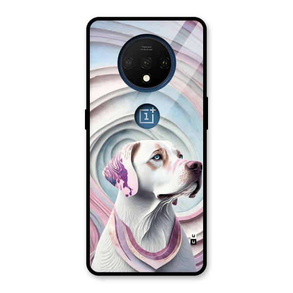 Eye Dog illustration Glass Back Case for OnePlus 7T