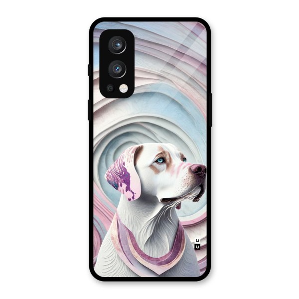 Eye Dog illustration Glass Back Case for OnePlus Nord 2 5G