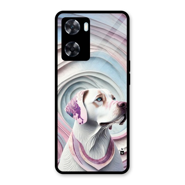 Eye Dog illustration Glass Back Case for Oppo A77