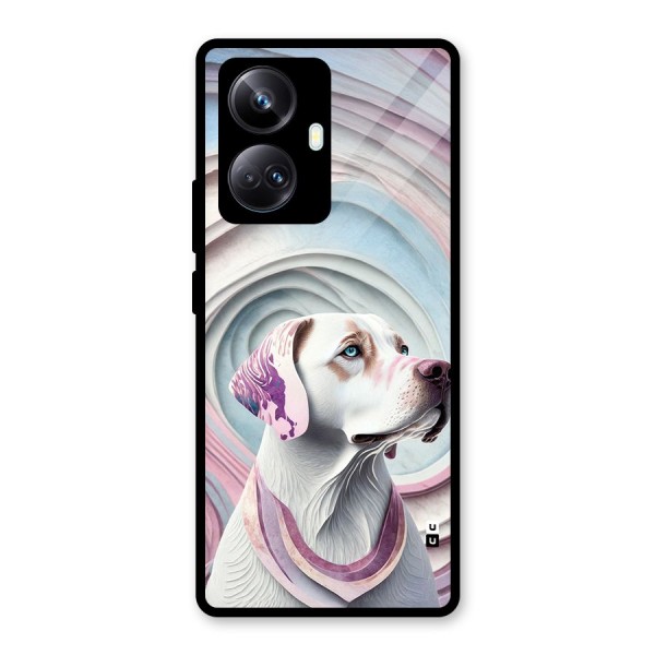 Eye Dog illustration Glass Back Case for Realme 10 Pro Plus