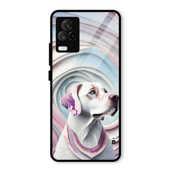 Eye Dog illustration Glass Back Case for Vivo iQOO 7 Legend 5G