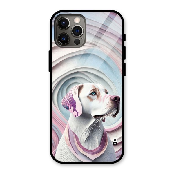 Eye Dog illustration Glass Back Case for iPhone 12 Pro