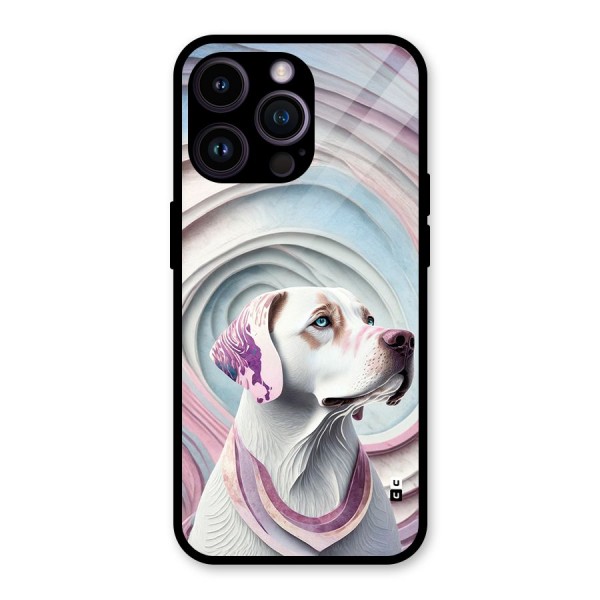 Eye Dog illustration Glass Back Case for iPhone 14 Pro Max