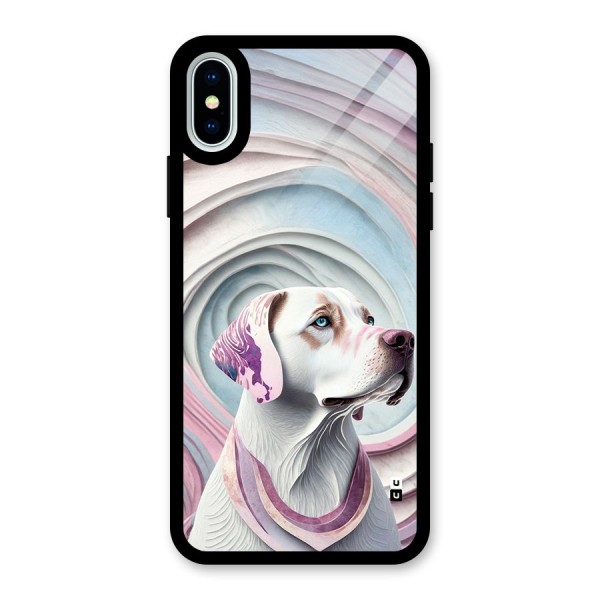Eye Dog illustration Glass Back Case for iPhone X