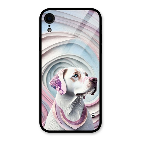 Eye Dog illustration Glass Back Case for iPhone XR