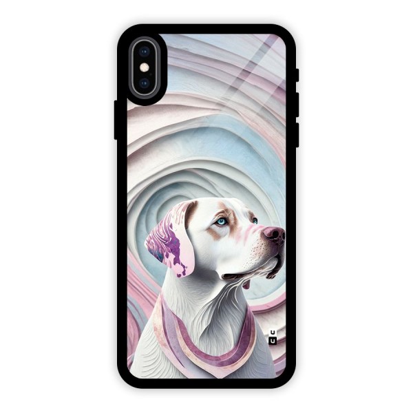 Eye Dog illustration Glass Back Case for iPhone XS Max