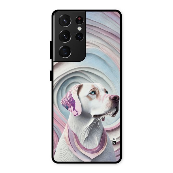 Eye Dog illustration Metal Back Case for Galaxy S21 Ultra 5G