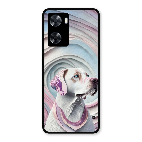 Eye Dog illustration Metal Back Case for Oppo A57 2022