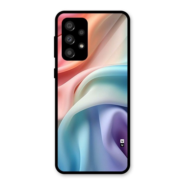 Fabric Pastel Glass Back Case for Galaxy A32
