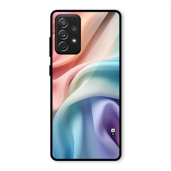 Fabric Pastel Glass Back Case for Galaxy A72
