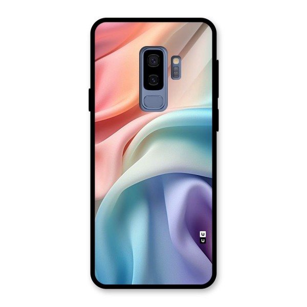 Fabric Pastel Glass Back Case for Galaxy S9 Plus