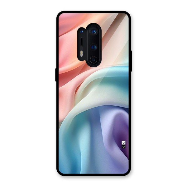 Fabric Pastel Glass Back Case for OnePlus 8 Pro