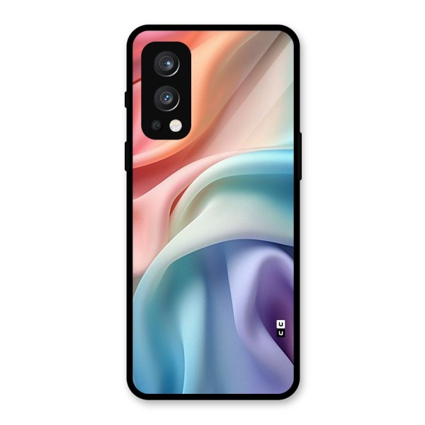 Fabric Pastel Glass Back Case for OnePlus Nord 2 5G