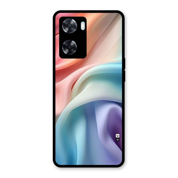 Fabric Pastel Glass Back Case for Oppo A77