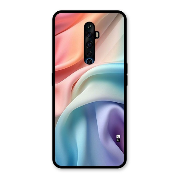 Fabric Pastel Glass Back Case for Oppo Reno2 F
