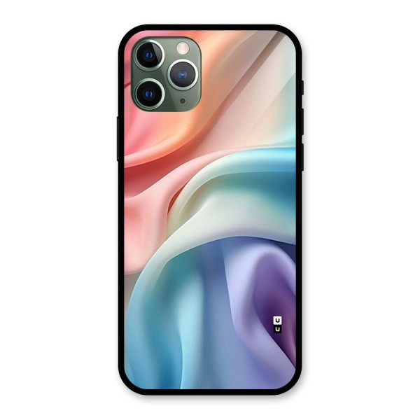 Fabric Pastel Glass Back Case for iPhone 11 Pro