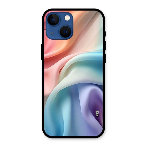 Fabric Pastel Glass Back Case for iPhone 13 Mini