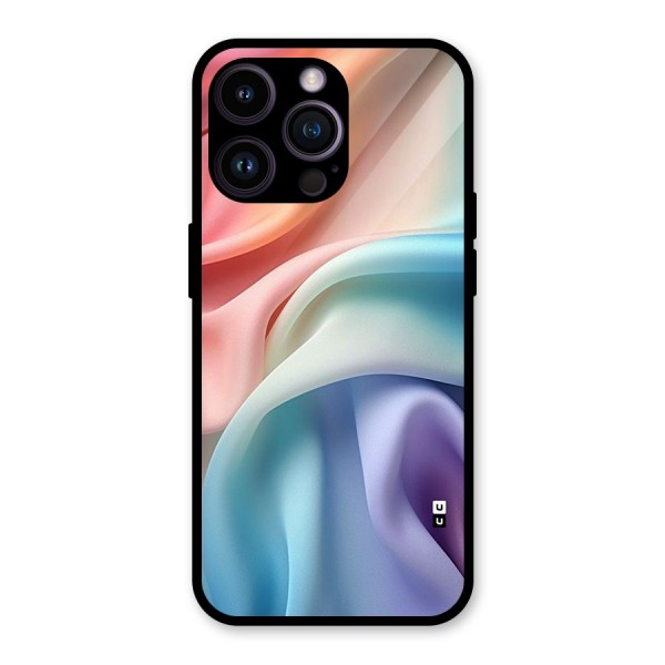 Fabric Pastel Glass Back Case for iPhone 14 Pro Max