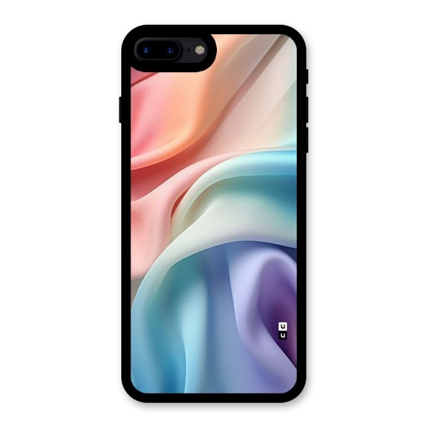 Fabric Pastel Glass Back Case for iPhone 8 Plus