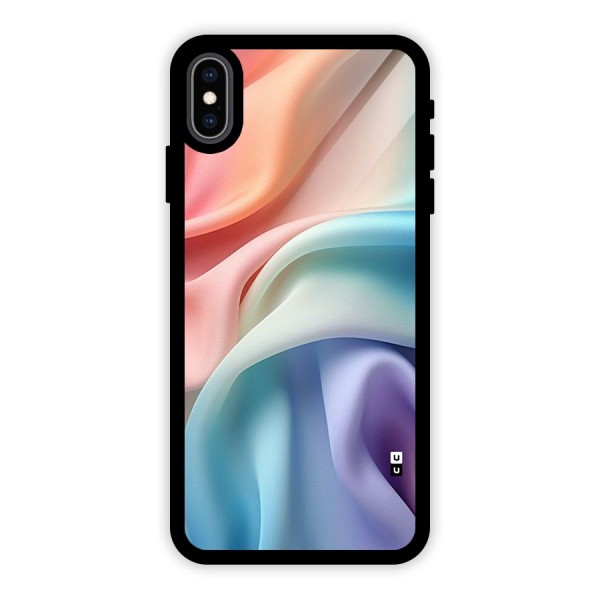 Fabric Pastel Glass Back Case for iPhone XS Max