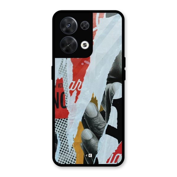Fabulous Paper Cutout Glass Back Case for Oppo Reno8 5G