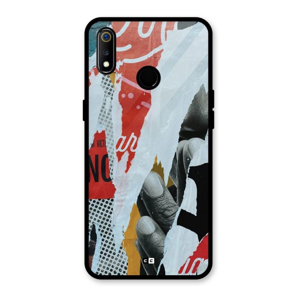 Fabulous Paper Cutout Glass Back Case for Realme 3