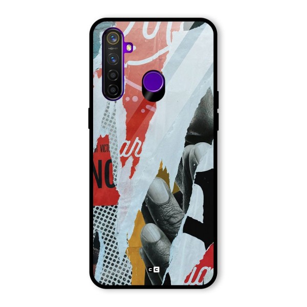 Fabulous Paper Cutout Glass Back Case for Realme 5 Pro