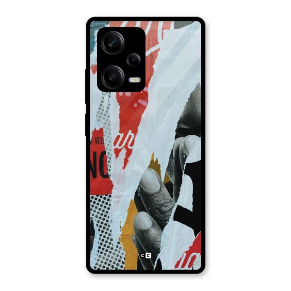 Fabulous Paper Cutout Glass Back Case for Redmi Note 12 Pro