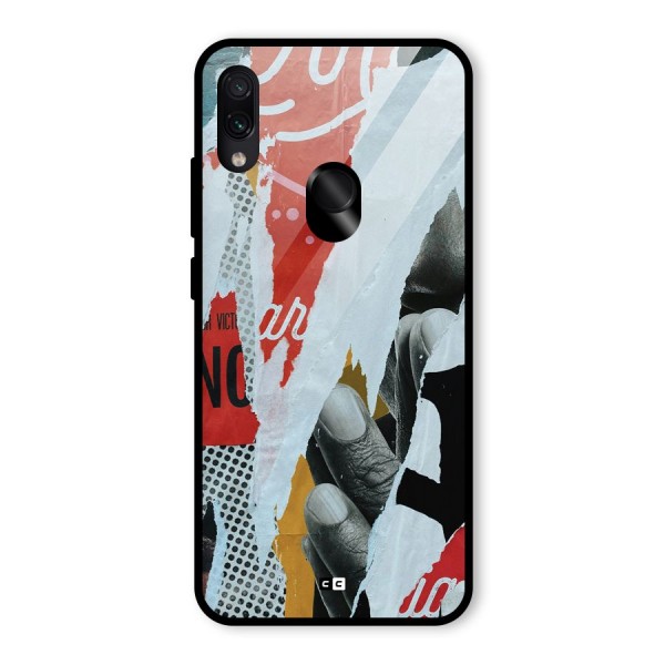 Fabulous Paper Cutout Glass Back Case for Redmi Note 7S