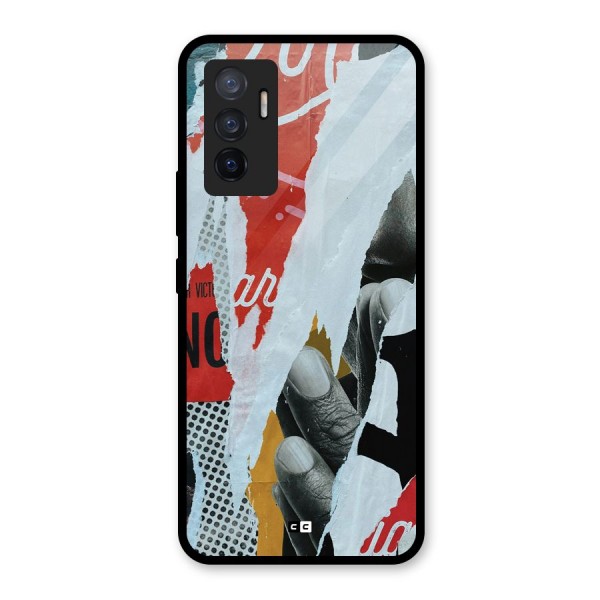 Fabulous Paper Cutout Glass Back Case for Vivo V23e
