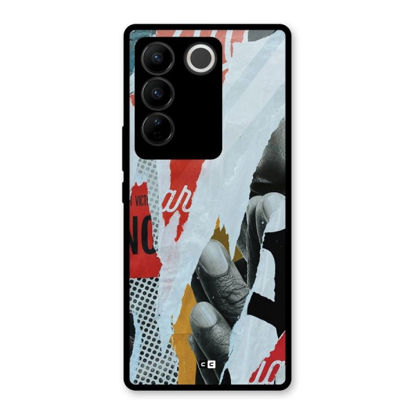 Fabulous Paper Cutout Glass Back Case for Vivo V27