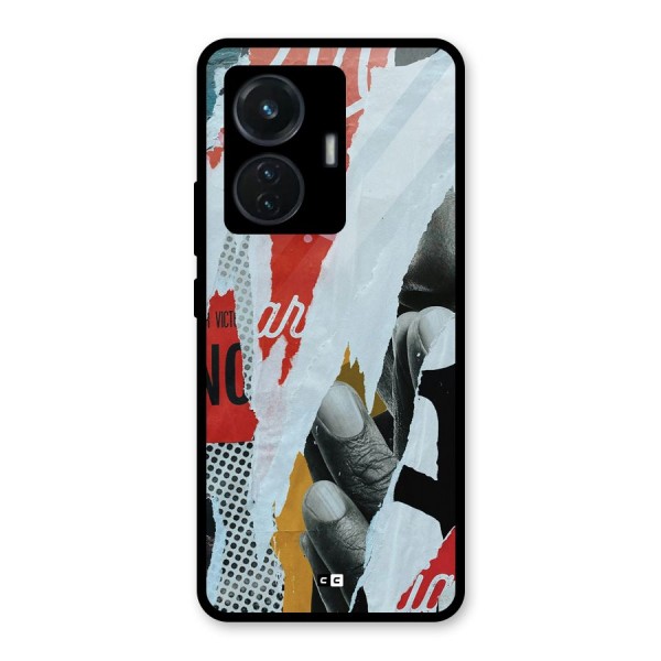 Fabulous Paper Cutout Glass Back Case for iQOO Z6 44W