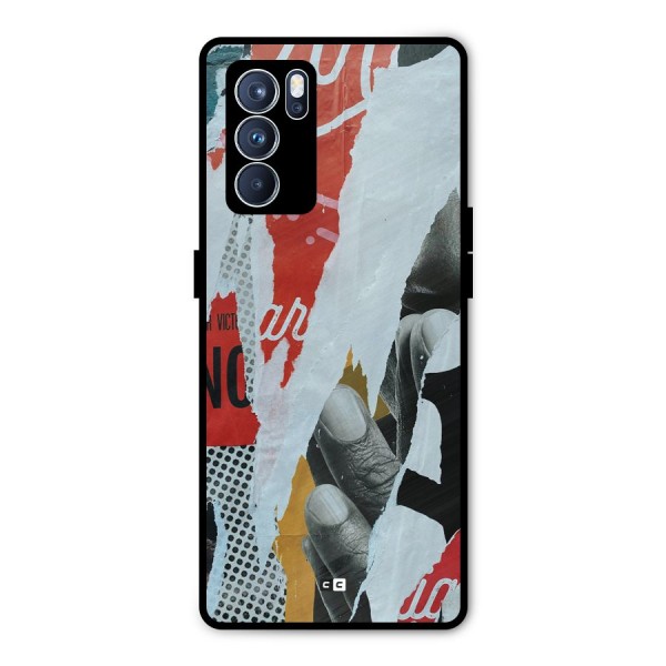 Fabulous Paper Cutout Metal Back Case for Oppo Reno6 Pro 5G