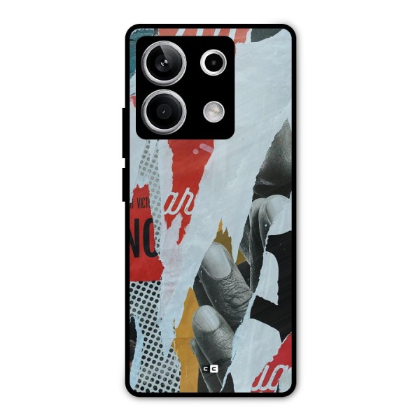 Fabulous Paper Cutout Metal Back Case for Redmi Note 13 5G
