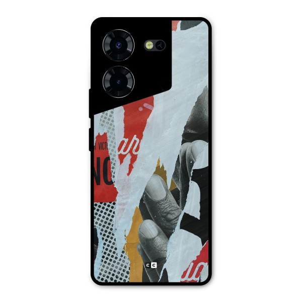 Fabulous Paper Cutout Metal Back Case for Tecno Pova 5 Pro 5G
