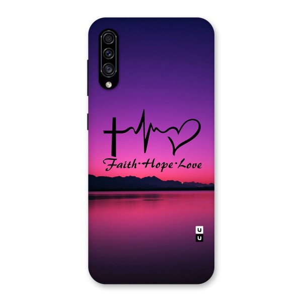 Faith Hope Love Evening Sky Back Case for Galaxy A30s