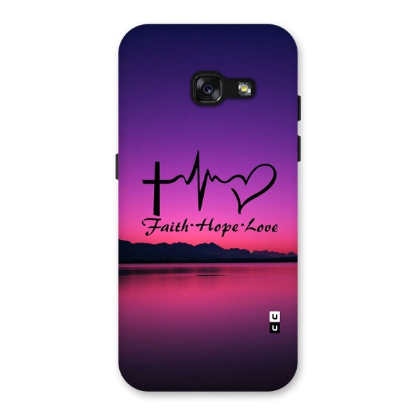 Faith Hope Love Evening Sky Back Case for Galaxy A3 (2017)