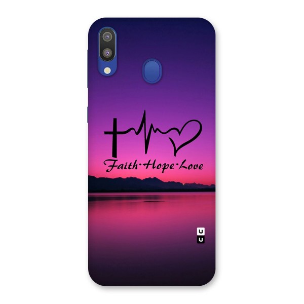 Faith Hope Love Evening Sky Back Case for Galaxy M20