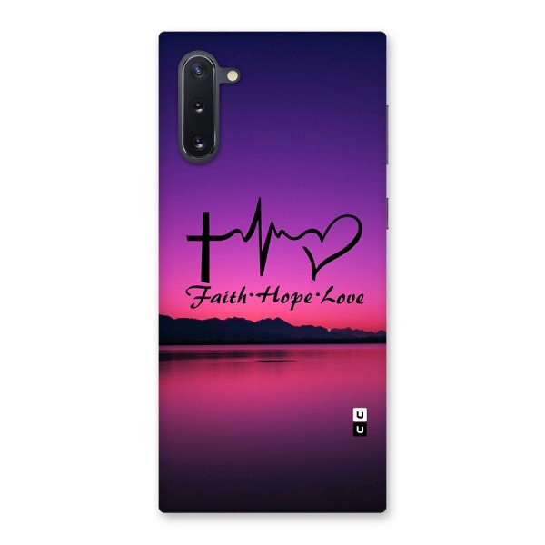 Faith Hope Love Evening Sky Back Case for Galaxy Note 10