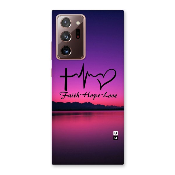 Faith Hope Love Evening Sky Back Case for Galaxy Note 20 Ultra
