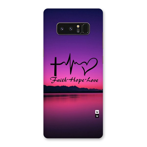 Faith Hope Love Evening Sky Back Case for Galaxy Note 8