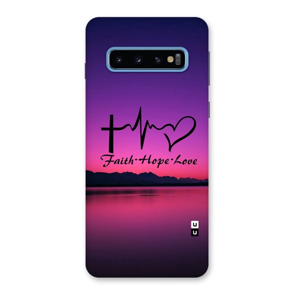 Faith Hope Love Evening Sky Back Case for Galaxy S10