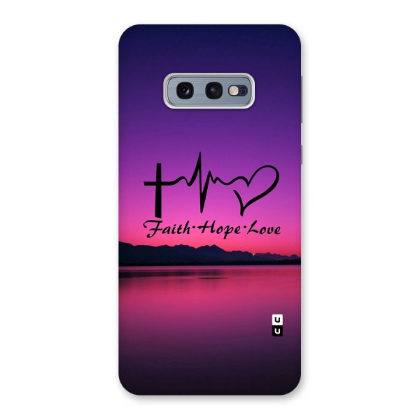 Faith Hope Love Evening Sky Back Case for Galaxy S10e