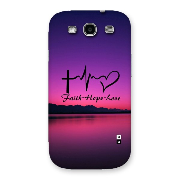 Faith Hope Love Evening Sky Back Case for Galaxy S3