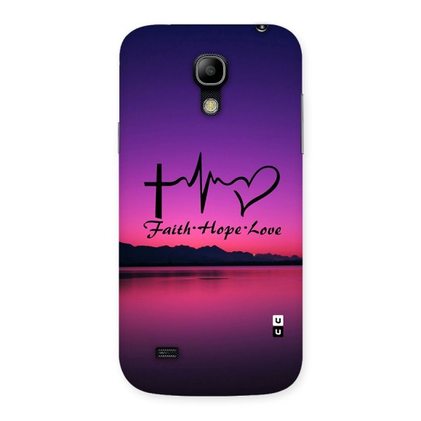 Faith Hope Love Evening Sky Back Case for Galaxy S4 Mini