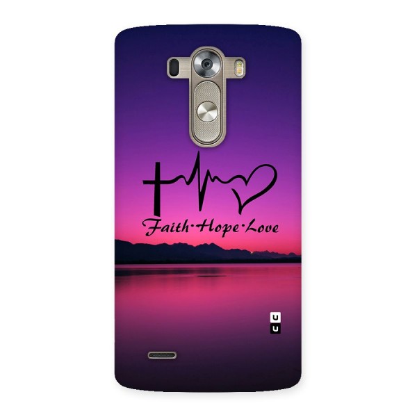 Faith Hope Love Evening Sky Back Case for LG G3